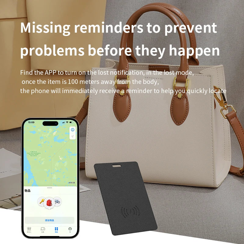 Ultra Slim Tracking Card Wallet Anti-Loss Gps Tracker Smart Location Tag for Iphone Find My App Wireless Charge Ipx6 Waterproof