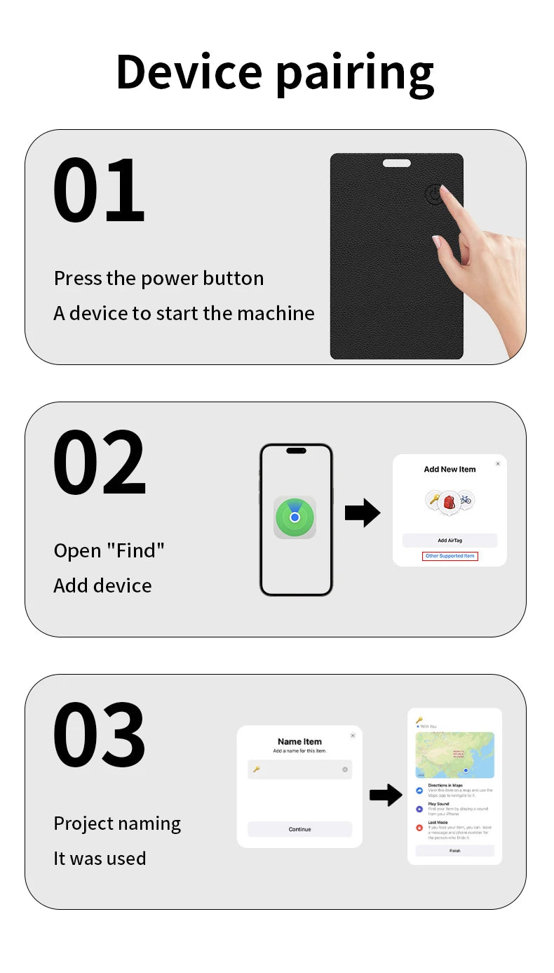 Ultra Slim Tracking Card Wallet Anti-Loss Gps Tracker Smart Location Tag for Iphone Find My App Wireless Charge Ipx6 Waterproof
